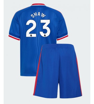 Manchester United Luke Shaw #23 Udebanetrøje Børn 2026-27 Kortærmet (+ Korte bukser)